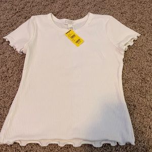 tillys white tight fit shirt